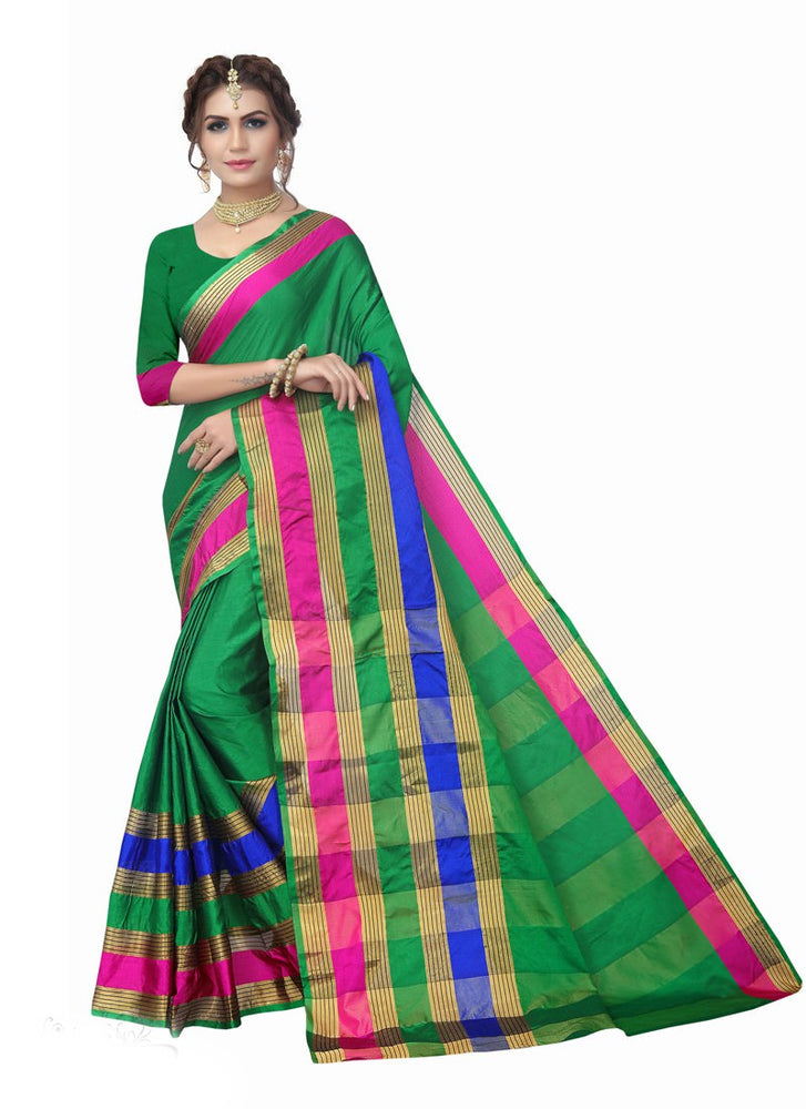 Green Color  Poly Silk Saree only in Bigswipe