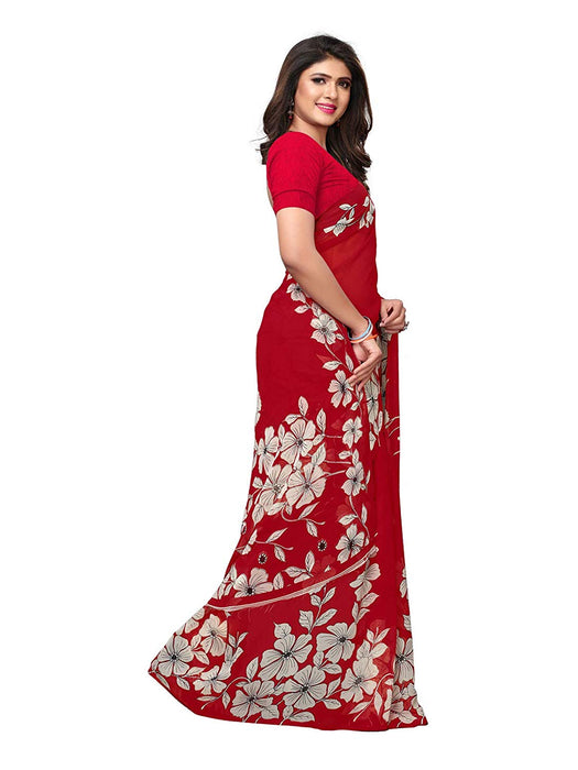 Maroon, Multi Color Georgette Saree only in Bigswipe