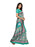 Turquoise, Off White, Multi Color Poly Silk Saree