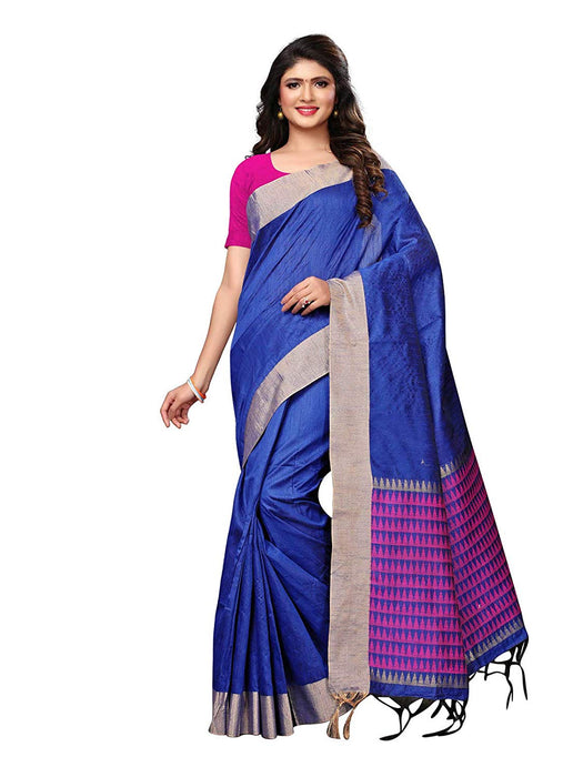 Blue Color Tussar Silk (Art Silk) Saree only in Bigswipe