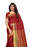 Red, Black Color Poly Silk Woven Checks Work Saree