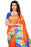 Printed Bhagalpuri Art Silk orange with multicolor Saree only in Bigswipe