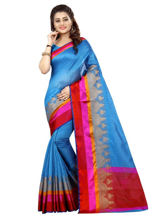 Blue Color  Bhagalpuri Silk Saree only in Bigswipe