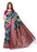 Magenta, Navy Blue, Multi Color Poly Silk Printed Work Saree only in Bigswipe