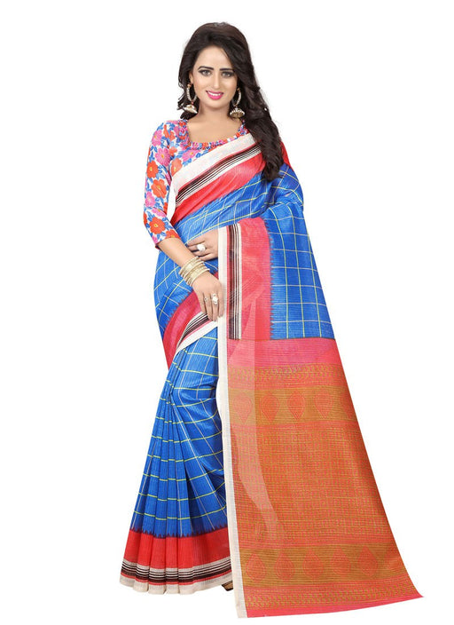 Blue Color Art Silk Saree only in Bigswipe