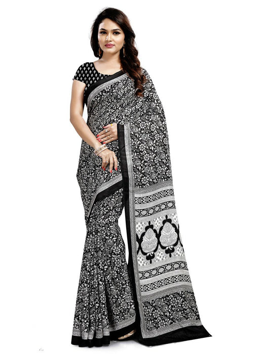 Black, White Color Pashmina Saree only in Bigswipe