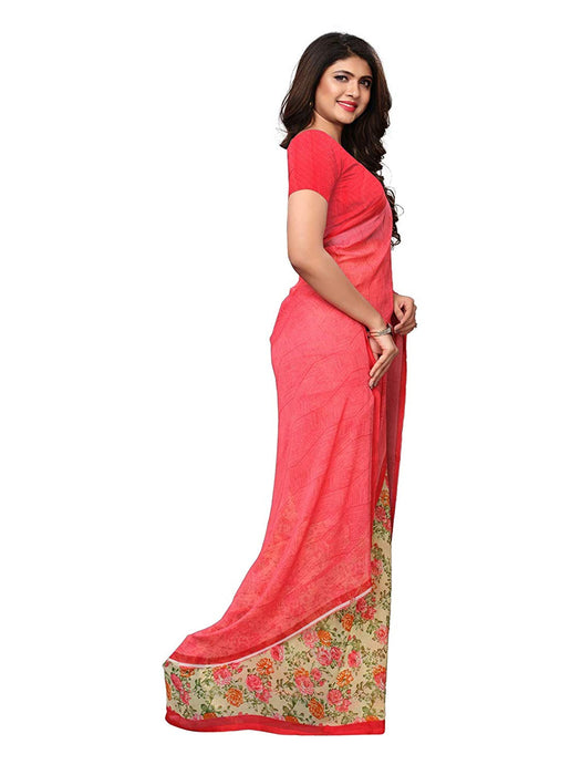 Beige, Multi Color Georgette Saree only in Bigswipe