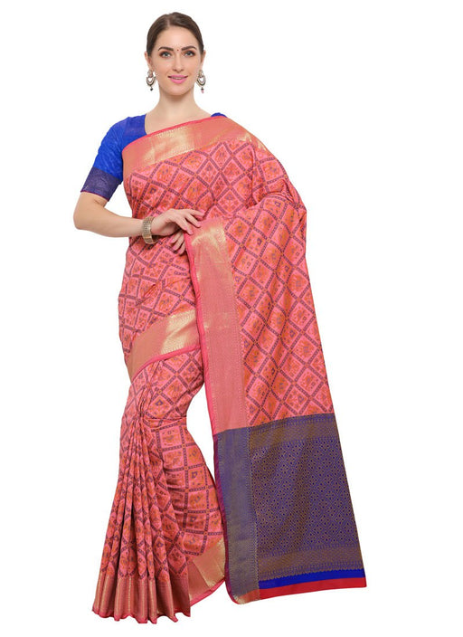 Peach Color Poly Silk Saree only in Bigswipe