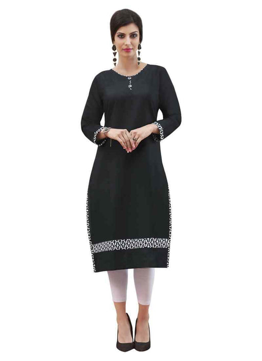 Black Color N/A Cotton Kurti only in Bigswipe