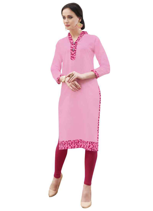 Pink Color N/A Cotton Kurti only in Bigswipe