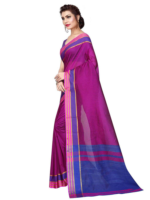 Magenta Color Chanderi Silk Saree only in Bigswipe