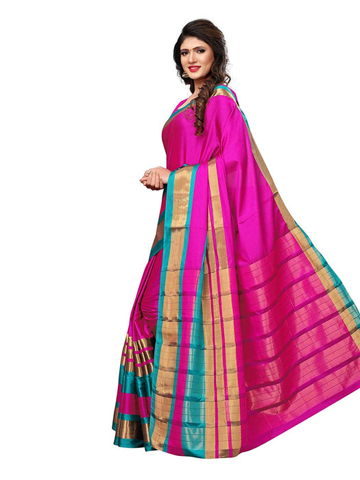 Pink Color Poly Silk Saree only in Bigswipe