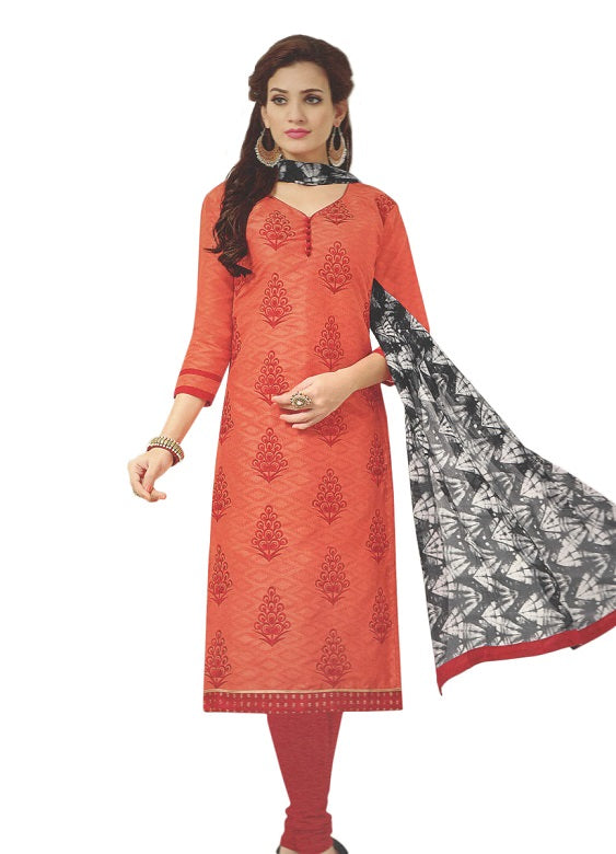 Embroidered Jacquard Cotton Unstitched Dress Material For Women only in Bigswipe