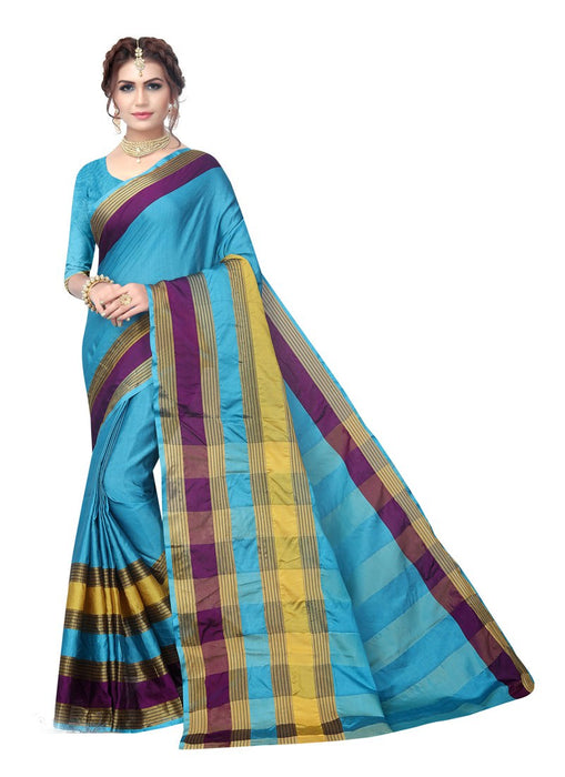 Blue Color  Poly Silk Saree only in Bigswipe