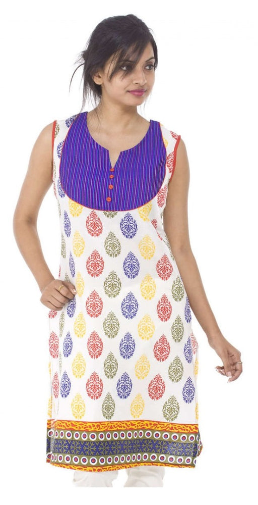 Cotton Straight Style Printed Medium Kurti only in Bigswipe