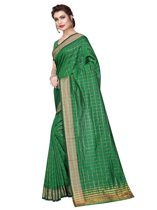 Green Color Poly Silk Saree only in Bigswipe