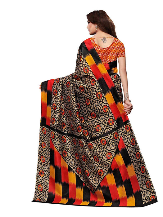 Beige, Black, Multi Color Poly Silk Saree only in Bigswipe