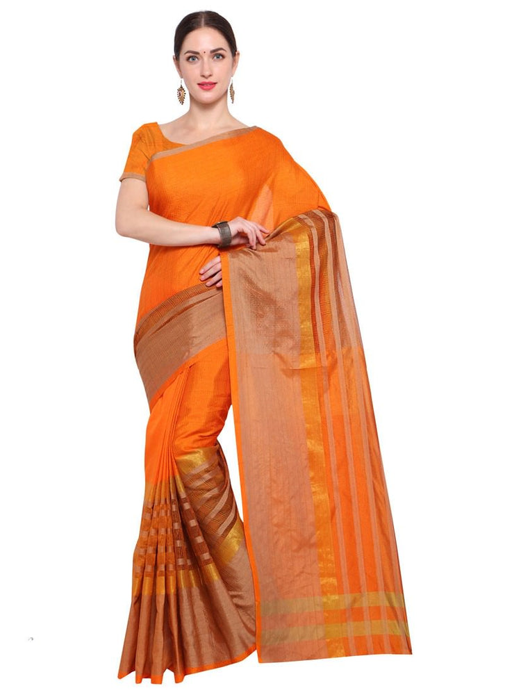 Orange,Beige Color Kota Silk Saree only in Bigswipe