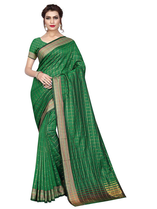 Green Color Poly Silk Saree only in Bigswipe