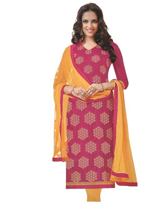 Embroidered Bhagalpuri Silk Unstitched  Dress Material For Women only in Bigswipe