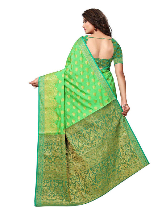 Green Color Poly Silk Saree only in Bigswipe