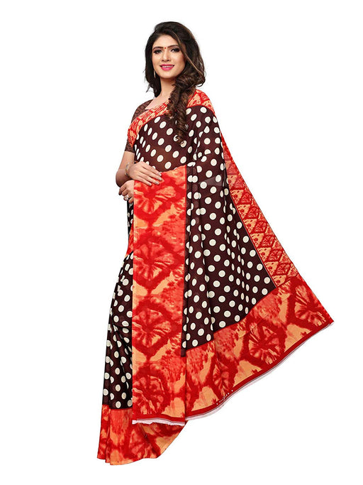 Brown, Red, Multi Color Georgette Saree only in Bigswipe