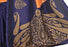 Printed Bhagalpuri Art Silk orange with Navy Blue Color Saree only in Bigswipe