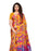 Yellow, Multi Color Crepe Printed Work Saree