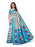 Off White, Turquoise, Multi Color Poly Silk Saree only in Bigswipe