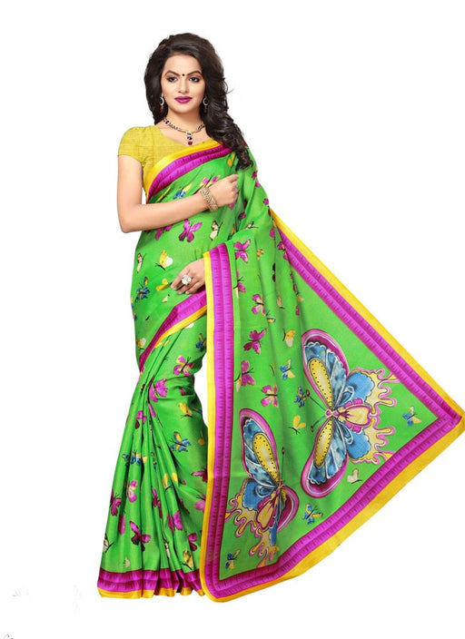 Green, Multi Color  Art Silk Saree only in Bigswipe