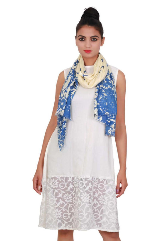 Viscose Printed Off White Dupatta