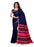 Navy Blue, Pink Color  Poly Linen Saree only in Bigswipe