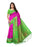 Pink, Green Color  Poly Silk Saree only in Bigswipe