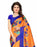 Printed Bhagalpuri Art Silk Orange with BlueColor Saree only in Bigswipe