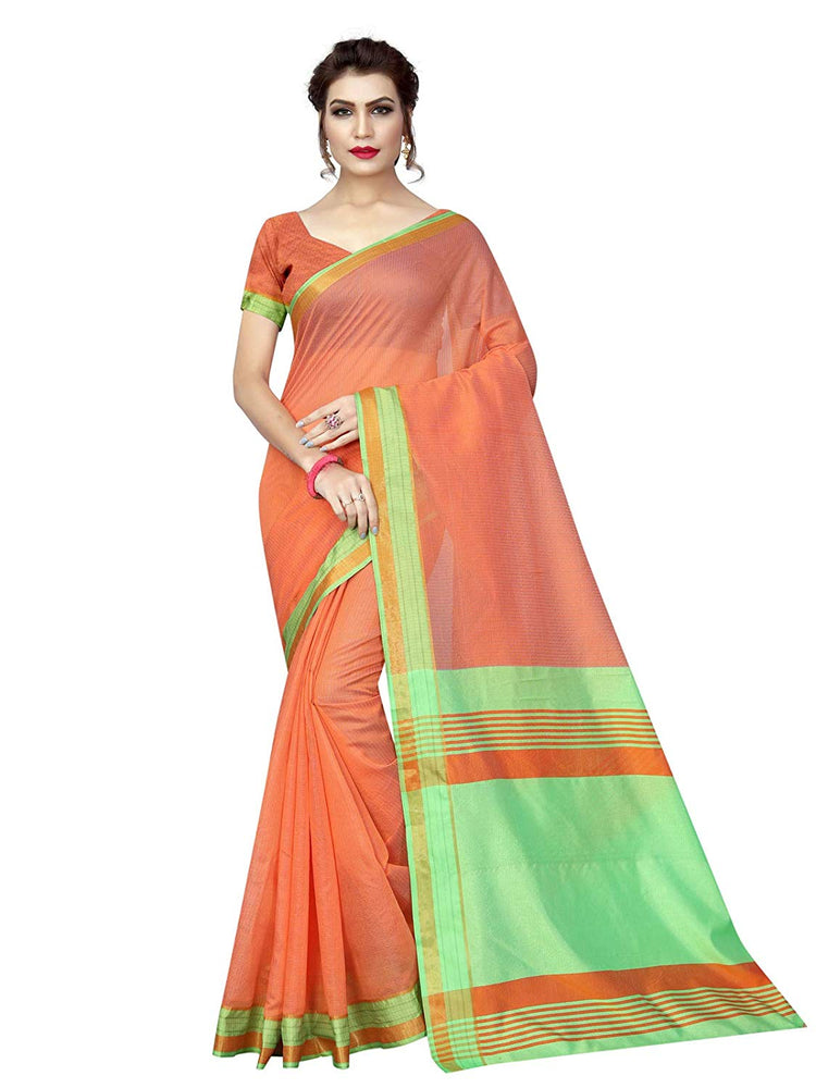 Peach Color Poly Silk Saree only in Bigswipe