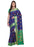 Navy Blue, Turquoise Color Poly Silk Saree only in Bigswipe