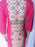 Women's Blue Printed Cotton Casual Knee Length Kurti