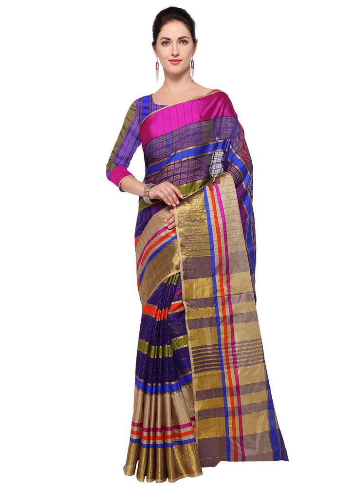 Multi Color Art Silk Saree only in Bigswipe