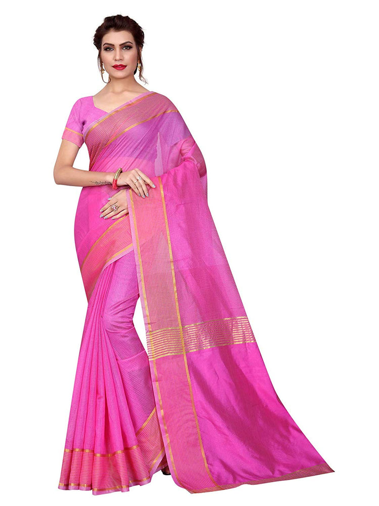 Pink Color Poly Silk Saree only in Bigswipe