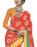 Georgette Digital Saree With Blouse-Red only in Bigswipe