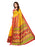 Yellow, Red, Multi Color Poly Silk Saree