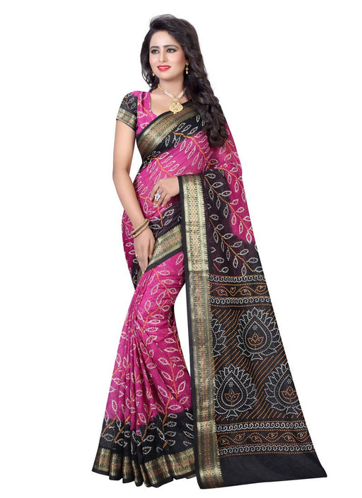 Black,Pink Color Art Silk Saree only in Bigswipe