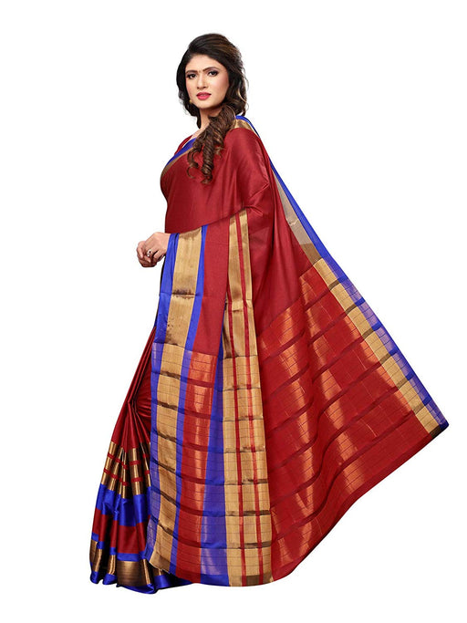 Maroon Color Poly Silk Saree only in Bigswipe