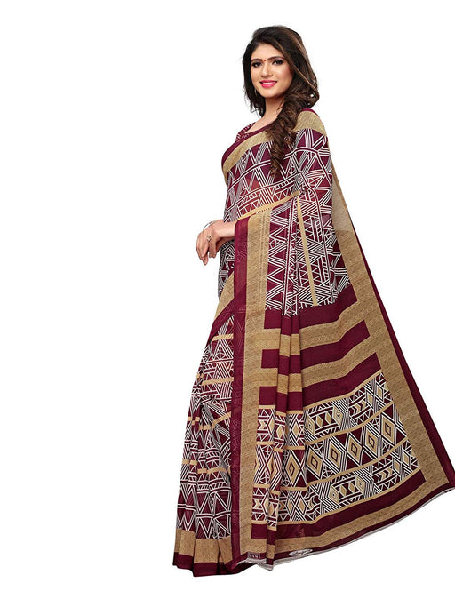 Purple, Beige, Multi Color Georgette Saree