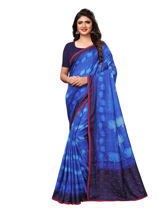 Blue Color Vichitra Silk (Art Silk) Saree only in Bigswipe