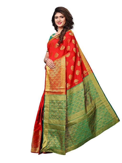 Red Color Poly Silk Saree