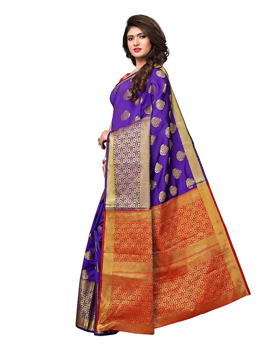 Purple Color Poly Silk Saree