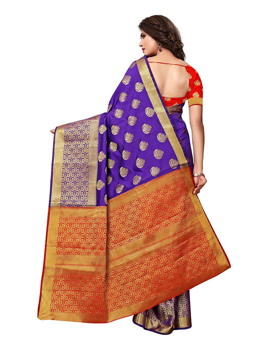 Purple Color Poly Silk Saree