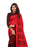 Red, Black Color Georgette Printed Work Saree