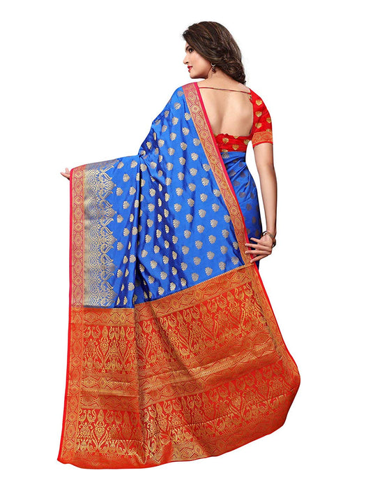 Blue Color Poly Silk Saree only in Bigswipe